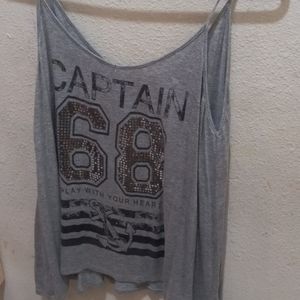 Grey, tank top, large, brand is Ellie and Kate